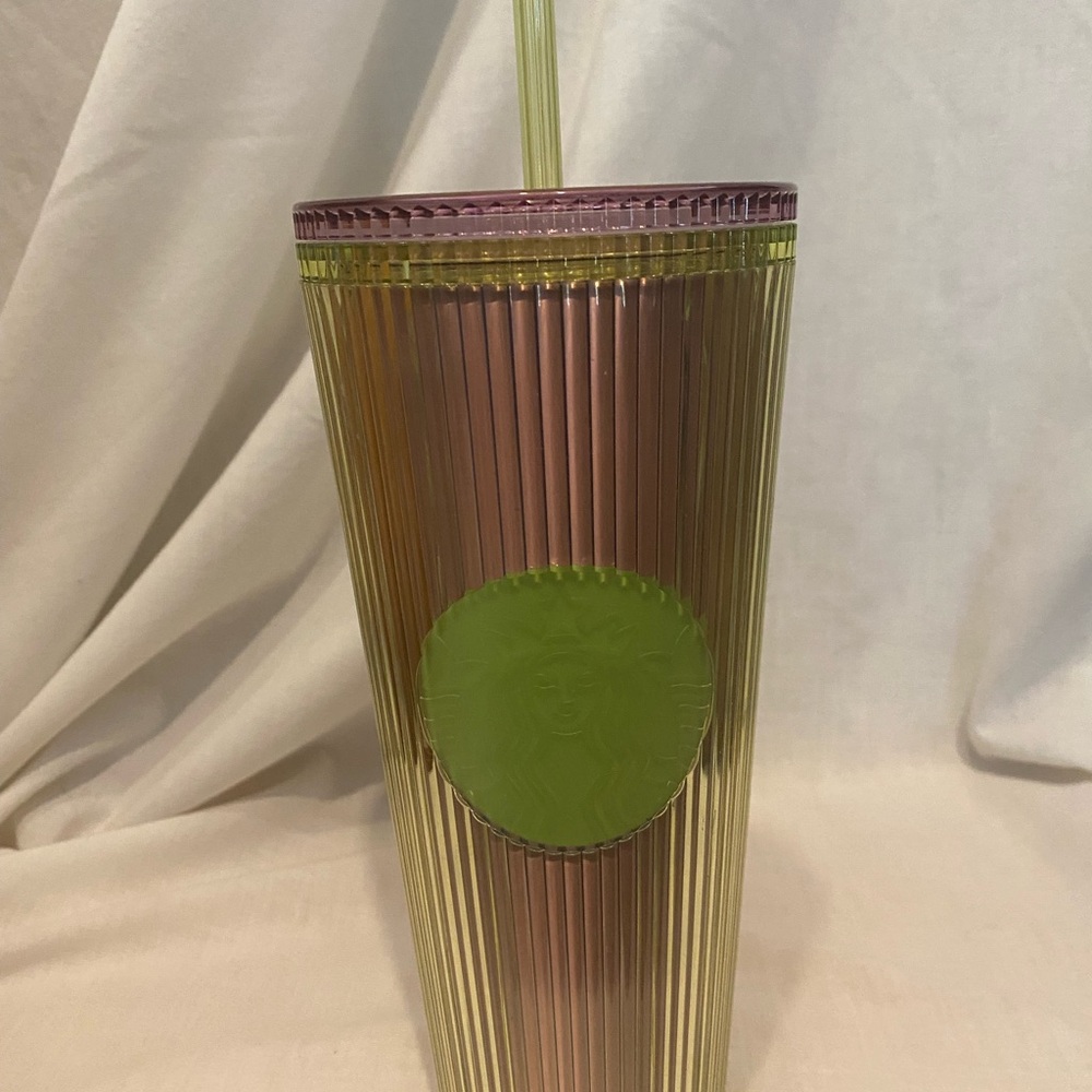 Starbucks Venti Green and Purple Tumbler
